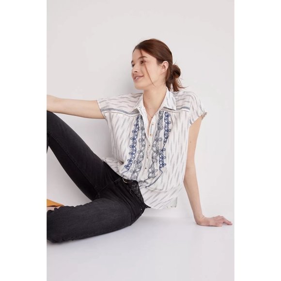 Anthroplogie Embroidered Shirt - Picture 1 of 7